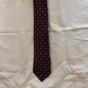 Men's "Black and Brown 1826" Necktie Burgandy and Blue